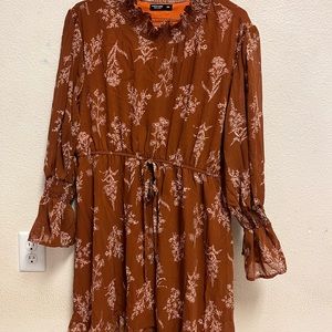 SHEIN fall colored, knee length dress with long sleeves. Never worn.